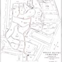 Plan pour rejoindre la parcelle de la Valdôtaine au Mount Olivet Cemetary